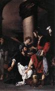 STROZZI, Bernardo St Augustine Washing the Feet of Christ  fg Spain oil painting artist